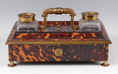 Lot 1287 - A large Regency tortoiseshell, gilt bronze and...