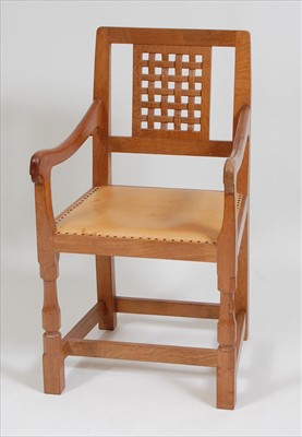 Lot 409 - Robert 'Mouseman' Thompson - a joined light...