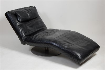 Lot 412 - A contemporary Habitat black leather...