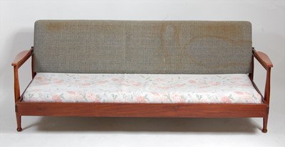 Lot 1317 - A 1960s Danish teak sofa-bed, having swivel...