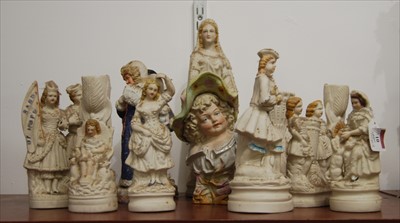 Lot 9 - A late 19th century continental bisque figure,...