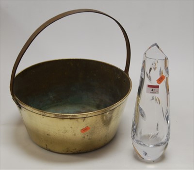 Lot 41 - A Victorian copper preserve pan, dia.32cm;...