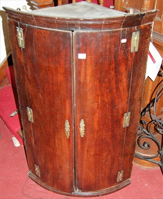 Lot 1116 - A circa 1800 provincial mahogany bowfront...