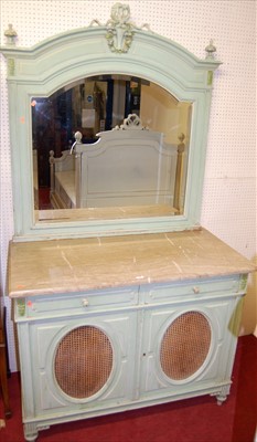 Lot 1120 - A circa 1900 provincial French painted and...