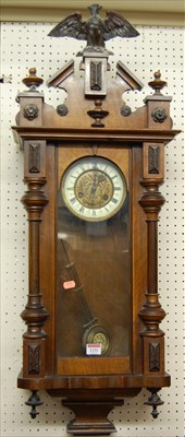 Lot 1131 - An early 20th century Vienna drop trunk wall...