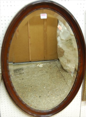 Lot 1133 - An early 20th century mahogany framed bevelled...