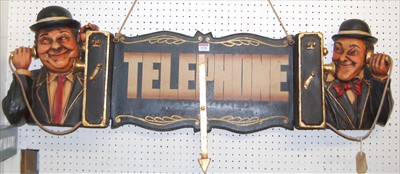 Lot 1134 - A contemporary painted wall hanging 'Laurel &...