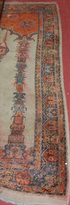 Lot 1144 - A Persian woollen prayer rug; together with a...