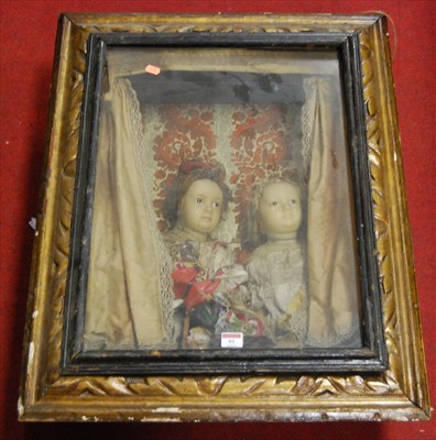 Lot 93 - A 19th century wax over composition ? doll...