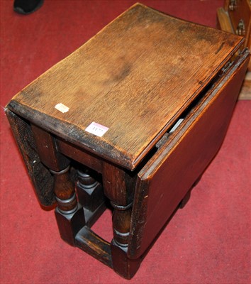 Lot 1177 - An unusually small joined oak round cornered...