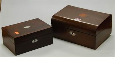 Lot 94 - A Victorian rosewood mother of pearl laid...