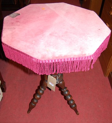 Lot 1186 - An early 20th century walnut bobbin-turned and...