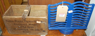 Lot 1192 - A stained pine and metal bound twin...