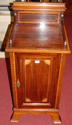 Lot 1198 - A circa 1900 mahogany and satinwood inlaid...