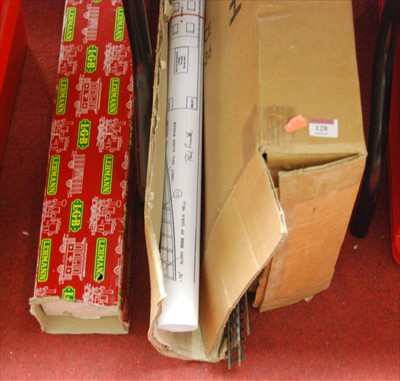 Lot 128 - A box of Lehmann rail track; together with...