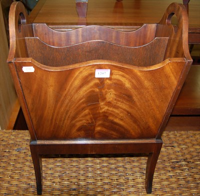 Lot 1207 - A reproduction mahogany and flame mahogany...