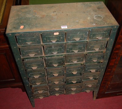 Lot 1220 - A mid-20th century industrial green painted...
