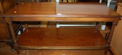 Lot 1224 - A reproduction mahogany rectangular two-tier...