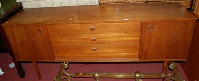 Lot 1225 - A 1960s Avalon teak sideboard, having three...