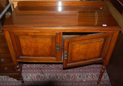 Lot 1238 - An Edwardian walnut ledgeback double door...