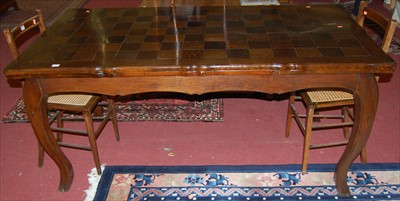 Lot 1241 - A provincial French oak parquet topped...