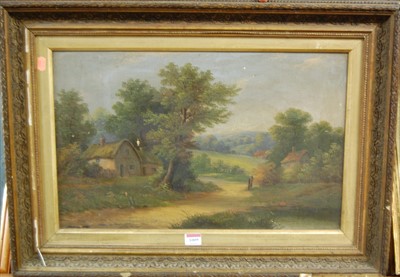 Lot 1009 - Early 20th century school - Landscape scene,...