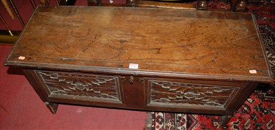 Lot 1246 - An 18th century provincial joined oak two...