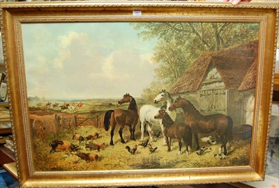 Lot 1017 - After J.F. Herring - Farmyard scene,...