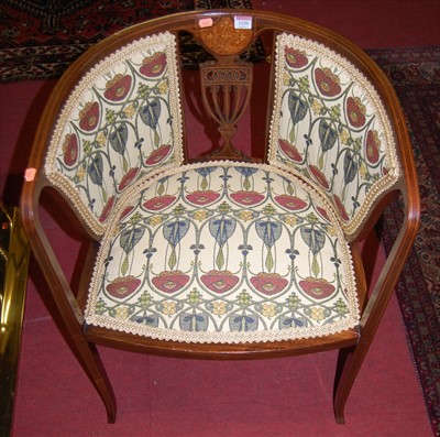 Lot 1250 - A circa 1900 mahogany burr walnut and...