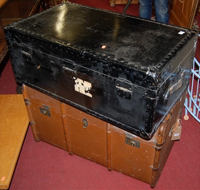 Lot 1258 - An early 20th century canvas, wooden and metal...