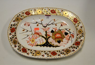 Lot 185 - A 19th century Bloor Derby meat dish, of...