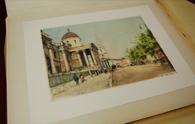 Lot 1028 - A folio of unframed colour mezzotints by...
