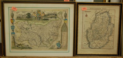 Lot 1030 - An 18th century engraved county map of...