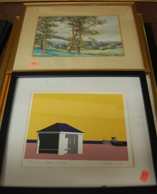 Lot 1032 - Assorted modern pictures, prints, gilt metal...