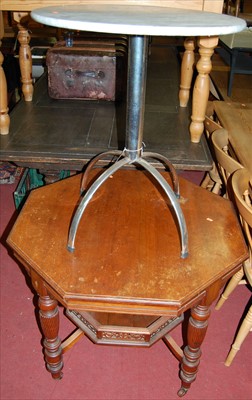Lot 1273 - An Edwardian walnut octagonal centre table,...