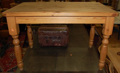 Lot 1275 - A modern pine round cornered farmhouse style...