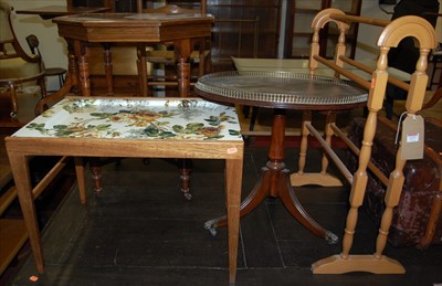 Lot 1277 - Occasional furniture, to include; an Edwardian...