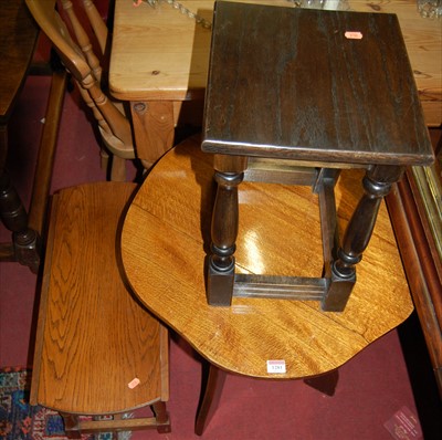 Lot 1281 - Occasional furniture, to include; low oak...