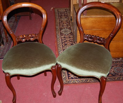 Lot 1299 - A set of six Victorian style stained mahogany...