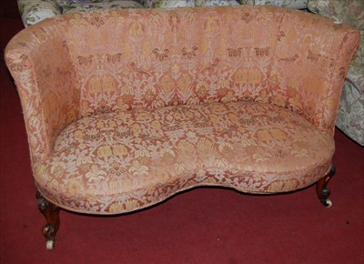 Lot 1321 - A Victorian walnut framed and floral...