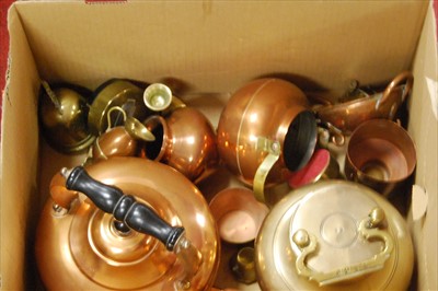 Lot 231 - A box of miscellaneous metalware, to include...