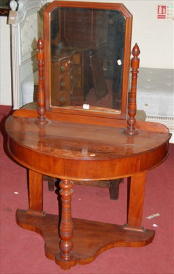 Lot 1346 - A late Victorian mahogany D-shaped swing...