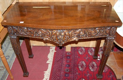 Lot 1347 - An early Georgian style mahogany serpentine...