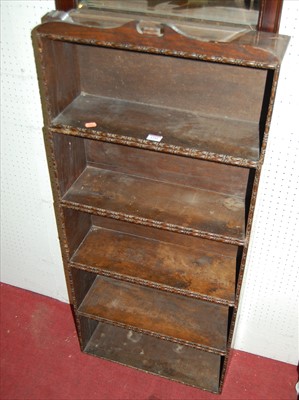 Lot 1349 - An early 20th century stained beech five-tier...