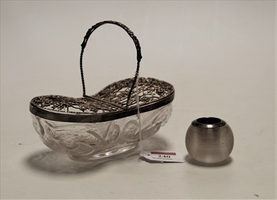 Lot 240 - A circa 1900 pot pourri dish, the cut glass...