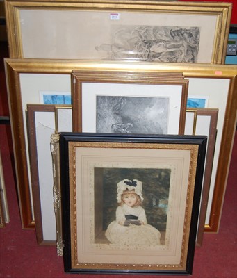 Lot 1071 - Assorted pictures and prints, to include...