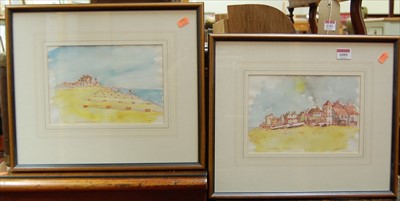Lot 1095 - Conrad Barnard - Pair; Aldeburgh beach,...
