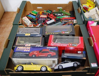 Lot 482 - Two boxes of mixed diecasts to include ERTL...