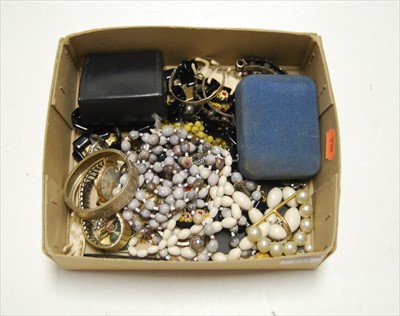 Lot 299 - A box of miscellaneous costume and other...