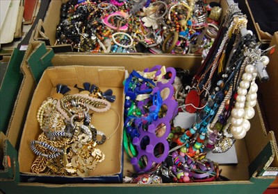 Lot 377 - A box containing a large collection of costume...